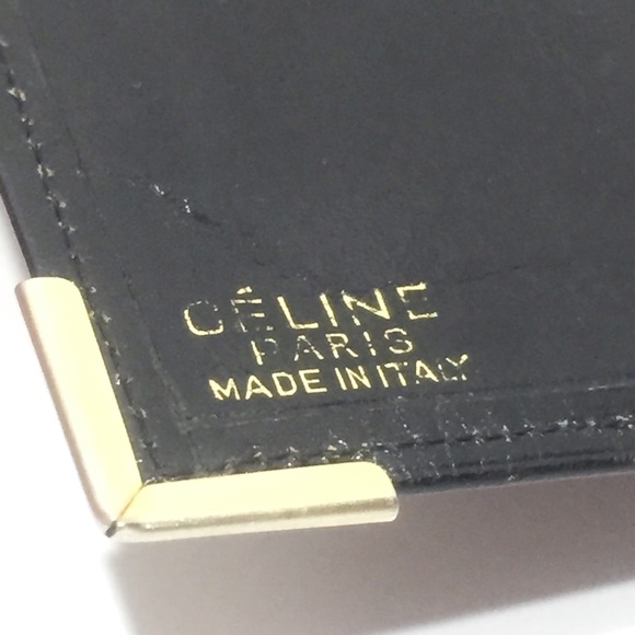 Celine carriage logo black leather large vintage bifold wallet - Picture 11 of 11